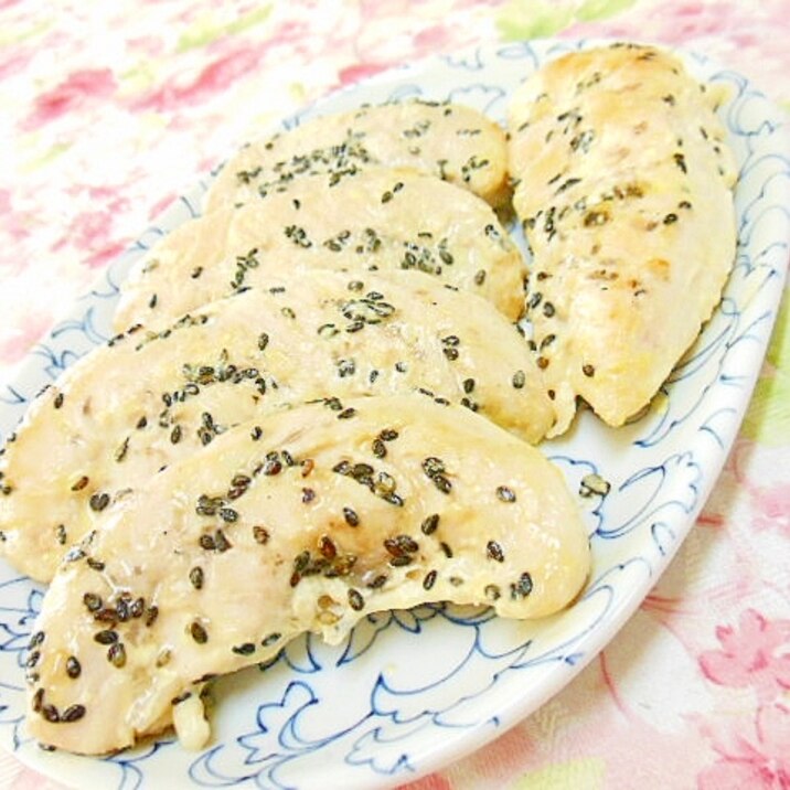 塩麹と昆布ｄｅ❤鶏ささみのマヨネーズ焼き❤